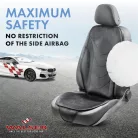 Ülésvédő - ergonomikus - AIR FLOW - fekete - WALSER