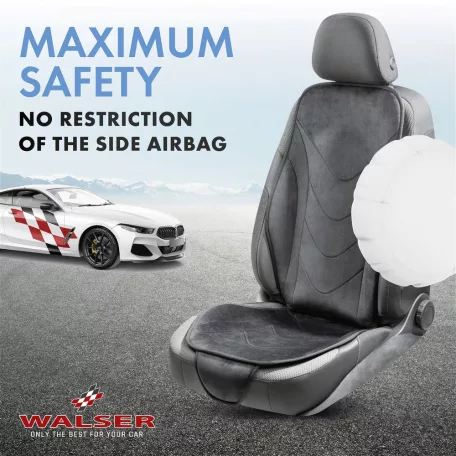Ülésvédő - ergonomikus - AIR FLOW - fekete - WALSER