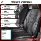 Ülésvédő ECO bőr KIMI - fekete-kék - WALSER