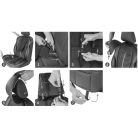 Ülésvédő ECO bőr KIMI - fekete-piros - WALSER