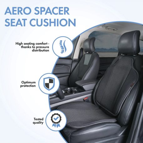 Ülésvédő - ergonomikus - AERO-SPACER - fekete - WALSER