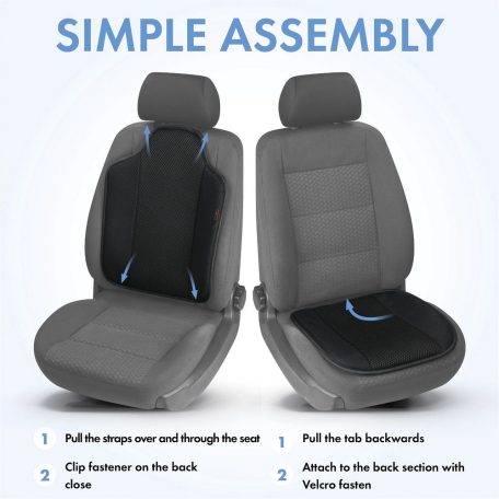 Ülésvédő - ergonomikus - AERO-SPACER - fekete - WALSER