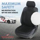 Ülésvédő - ergonomikus - AERO-SPACER - fekete - WALSER