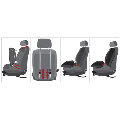 Ülésvédő - ergonomikus - AERO-SPACER - fekete - WALSER