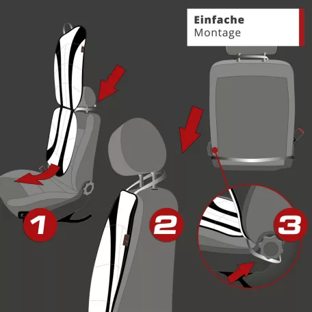 Ülésvédő - GRAFIS - fekete-szürke - WALSER