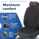 Ülésvédő ELEGANCE PLUS - fekete-piros - WALSER