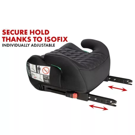 Gyerekülés magasító ISOFIX - ECE R 129 - ANDY - szürke - WALSER