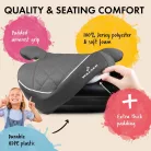 Gyerekülés magasító ISOFIX - ECE R 129 - ANDY - szürke - WALSER