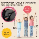 Gyerekülés magasító ISOFIX - ECE R 129 - ANDY - szürke - WALSER