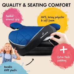   Gyerekülés magasító ISOFIX - ECE R 129 - ANDY - kék - WALSER