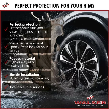 Dísztárcsa 15" TURBINE GRAPHITE - 4 db - WALSER