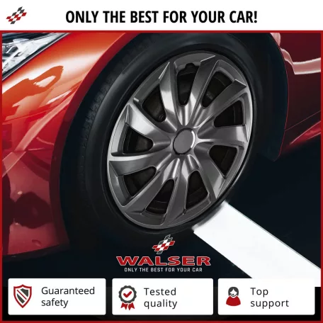 Dísztárcsa 15" TURBINE GRAPHITE - 4 db - WALSER