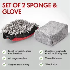 Mikroszálas kesztyű és szivacs szett - PREMIUM - WALSER