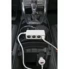 Szivargyújtó elosztó 12-24V 3 aljzat, 2xUSB aljzat Smart-IC - WALSER