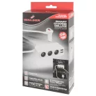 Szivargyújtó elosztó 12-24V 3 aljzat, 2xUSB aljzat Smart-IC - WALSER