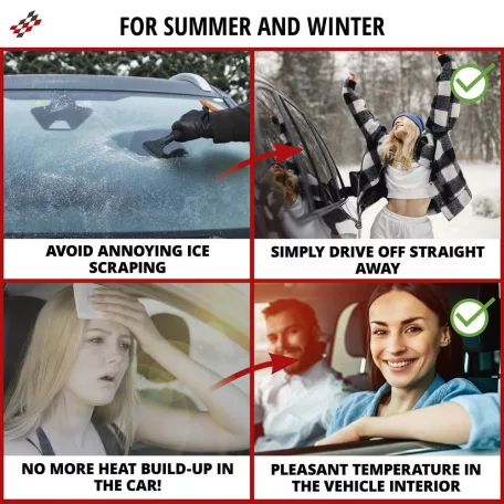 Szélvédőtakaró, téli-nyári L 230x85 cm - WALSER