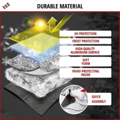 Szélvédőtakaró prémium thermo 147x120 cm - WALSER