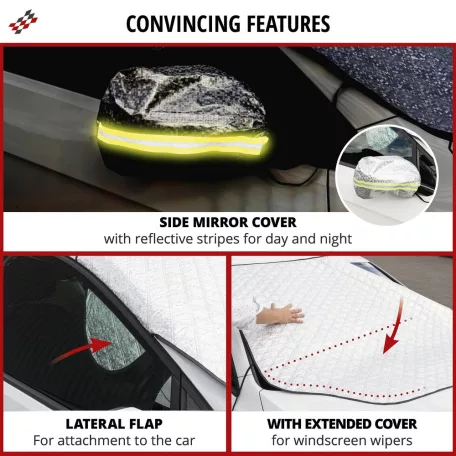 Szélvédőtakaró prémium thermo 147x120 cm - WALSER