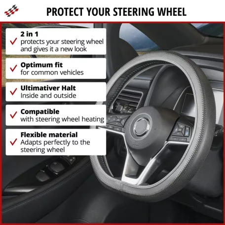 Volánvédő 37-39 cm SOFT GRIP - STYLER - szürke-fekete - WALSER