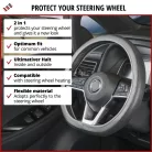 Volánvédő 37-39 cm SOFT GRIP - CARBON - szürke - WALSER