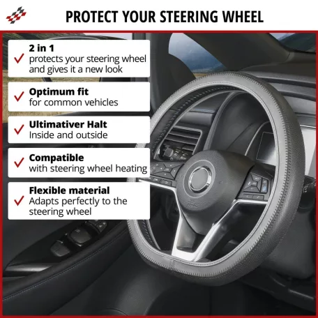 Volánvédő 37-39 cm SOFT GRIP - CANVAS - fekete - WALSER