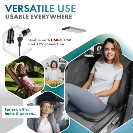 Hűthető üléspárna távirányítóval  12V + USB-C csatlakozóval - WALSER