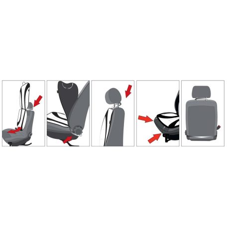 Ülésvédő S-RACE - HIGHBACK SEAT - pink-fekete - WALSER