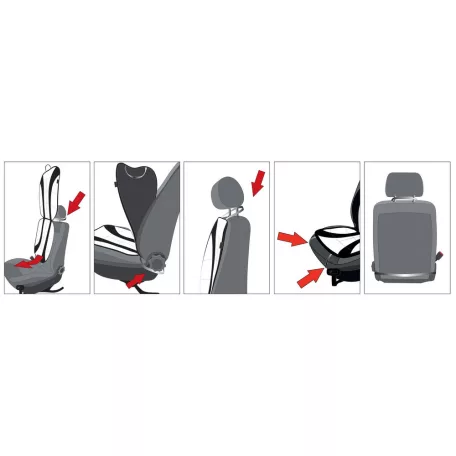 Ülésvédő S-RACE - HIGHBACK SEAT - sárga-fekete - WALSER