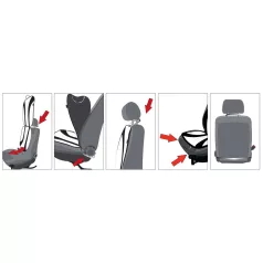 Ülésvédő NORRIS - fekete-kék - WALSER