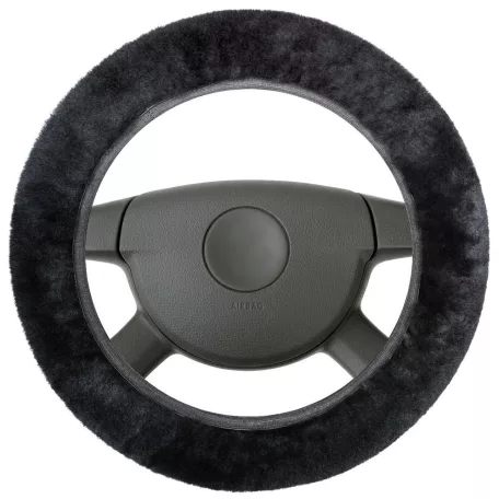 Volánvédő 37-39 cm - báránybőr - fekete - WALSER