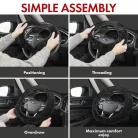 Volánvédő 37-39 cm - báránybőr - fekete - WALSER