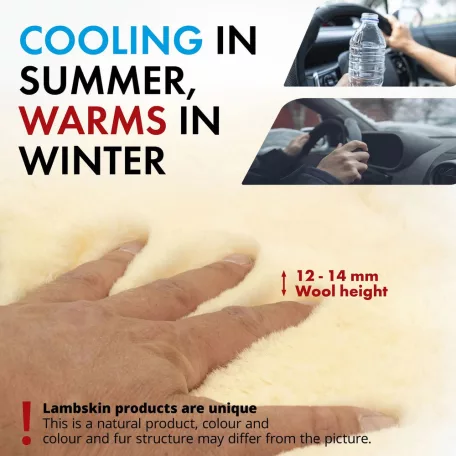 Volánvédő 37-39 cm - báránybőr - bézs - WALSER