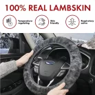 Volánvédő 37-39 cm - báránybőr - antracit - WALSER