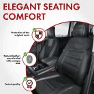 Üléshuzat - bőr - BILLY - fekete - WALSER