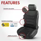 Üléshuzat - bőr - BILLY - fekete - WALSER