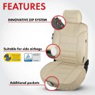 Üléshuzat - bőr - BILLY - bézs - WALSER