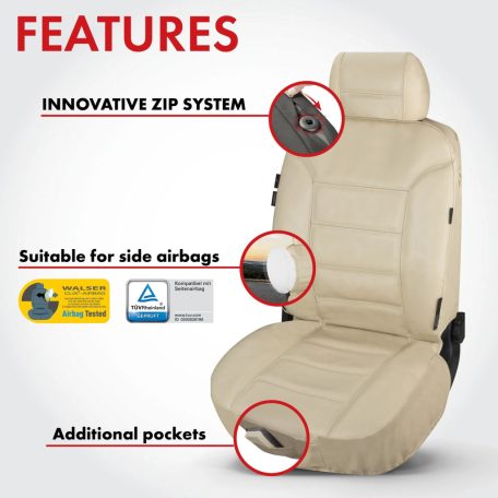 Üléshuzat - bőr - BILLY - bézs - WALSER