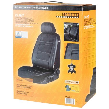 Üléshuzat - bőr - CLINT - fekete - WALSER