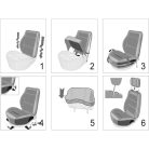 Üléshuzat - bőr - RANGER - fekete - WALSER