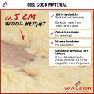 Üléshuzat - báránybőr - MARLA - fekete - WALSER