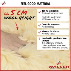 Üléshuzat - báránybőr - MARLA - fekete - WALSER