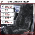 Üléshuzat - báránybőr - MARLA - fekete - WALSER