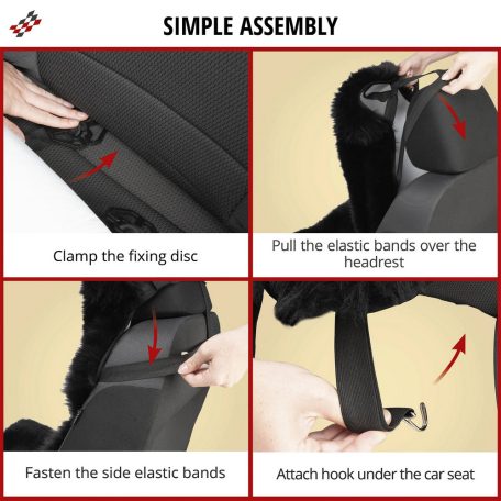 Üléshuzat - báránybőr - MARLA - fekete - WALSER