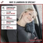 Biztonsági öv párna - báránybőr - 2 db - MILLIE - WALSER