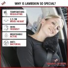 Biztonsági öv párna - báránybőr - 2 db - MILLIE - WALSER