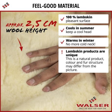 Nyaktámasz, memóriahabos, báránybőr MILA - WALSER