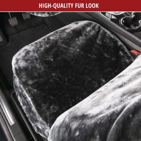 Üléshuzat - bolyhos műszőrme - TEDDY - antracit - WALSER