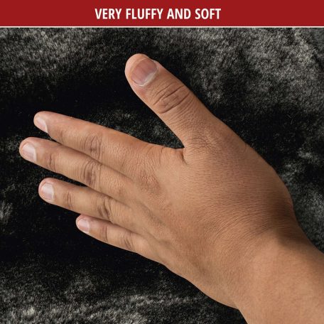 Üléshuzat - bolyhos műszőrme - TEDDY - antracit - WALSER