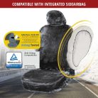 Üléshuzat - bolyhos műszőrme - TEDDY - antracit - WALSER