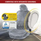 Üléshuzat - bolyhos műszőrme - TEDDY - ezüst - WALSER